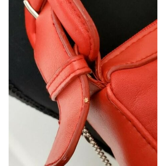 Laura Scott Genuine Red Leather Large Size  Handbag Shoulder bag Purse - Picture 6 of 8